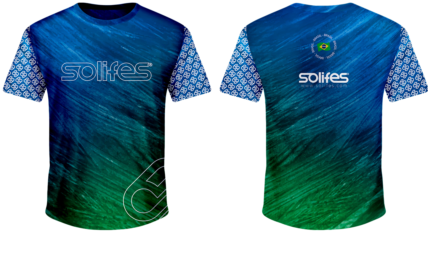 Jersey Solifes Tropical Celeste/Verde