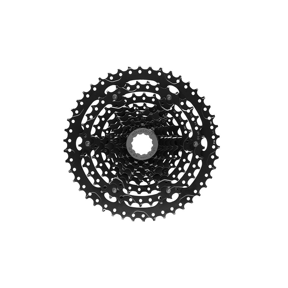 Sword Black 1×9 Groupset, Shifters, Caja Media 1x RD, Steel 46T Cassette, No Incluye Volante