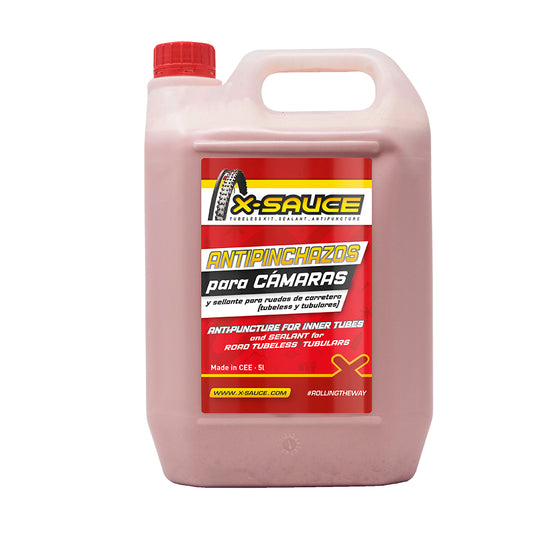 ANTI-PINCHAZOS PARA TODO TIPO DE CÁMARAS + TUBULARES Y TUBELESS DE CARRETERA BIDÓN 5LT X-Sauce