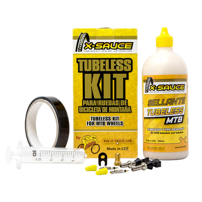 KIT TUBULAR - CINTA 25MM + LÍQUIDO 500ML + VÁLVULAS + JERINGA